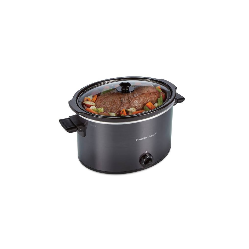 10qt Oval Slow Cooker Black HB