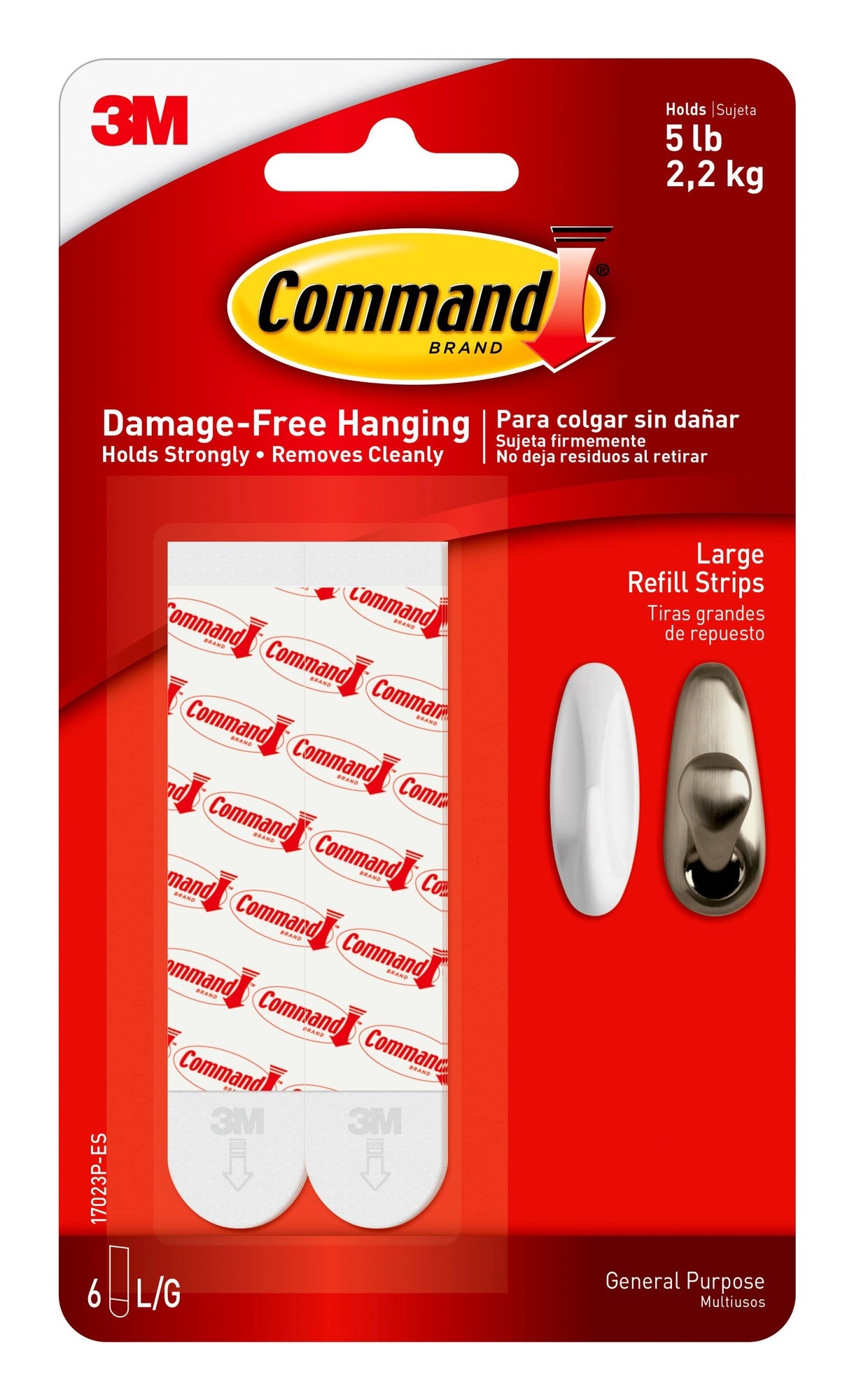 Command Refill Strip Large 6ct