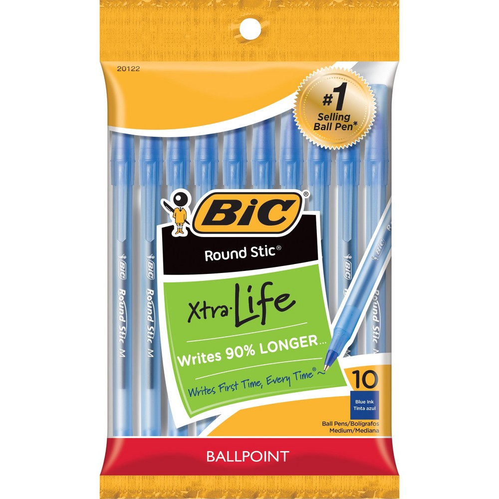 Bic Round Stic Blue 10pk