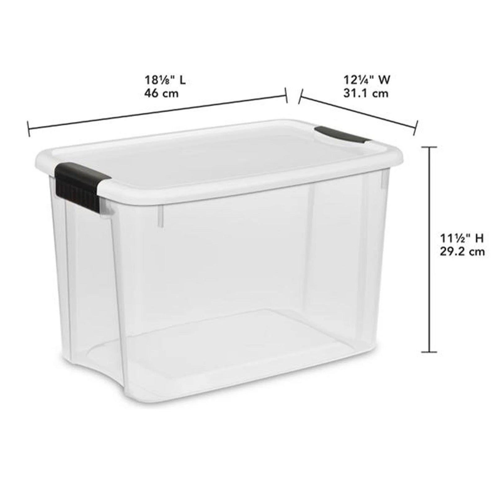 Storage Box 30qt Latch Sterili