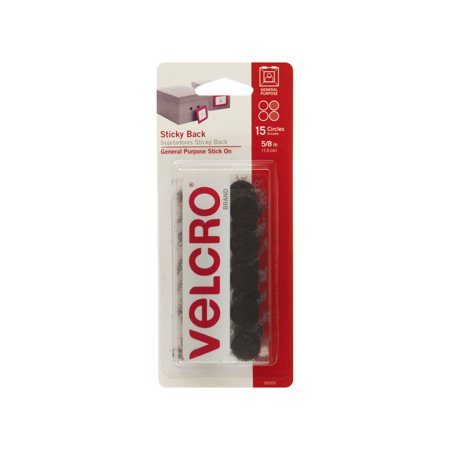 Velcro 5/8" Dots 15ct Black