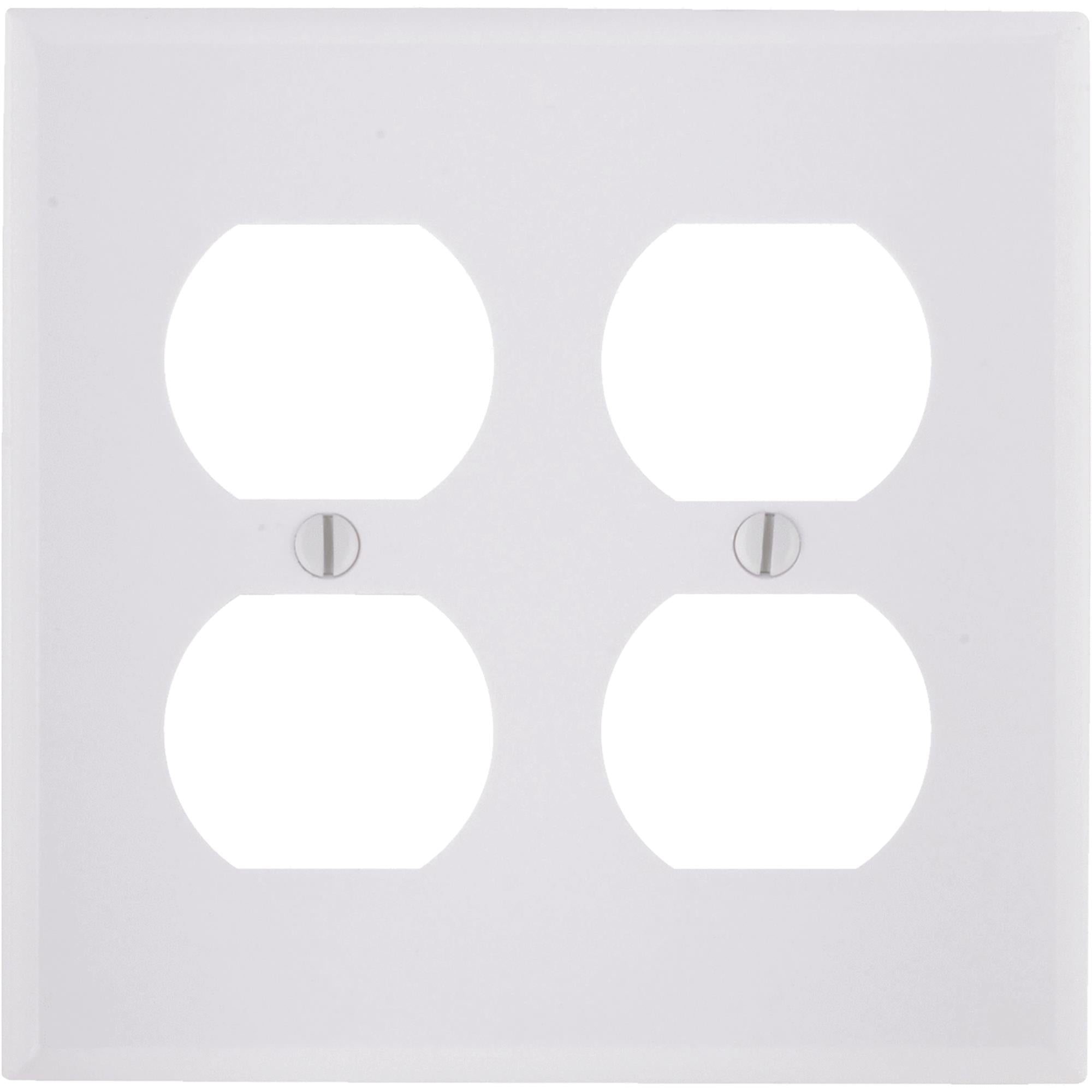 Outlet Plate 2 Gang White (lg)