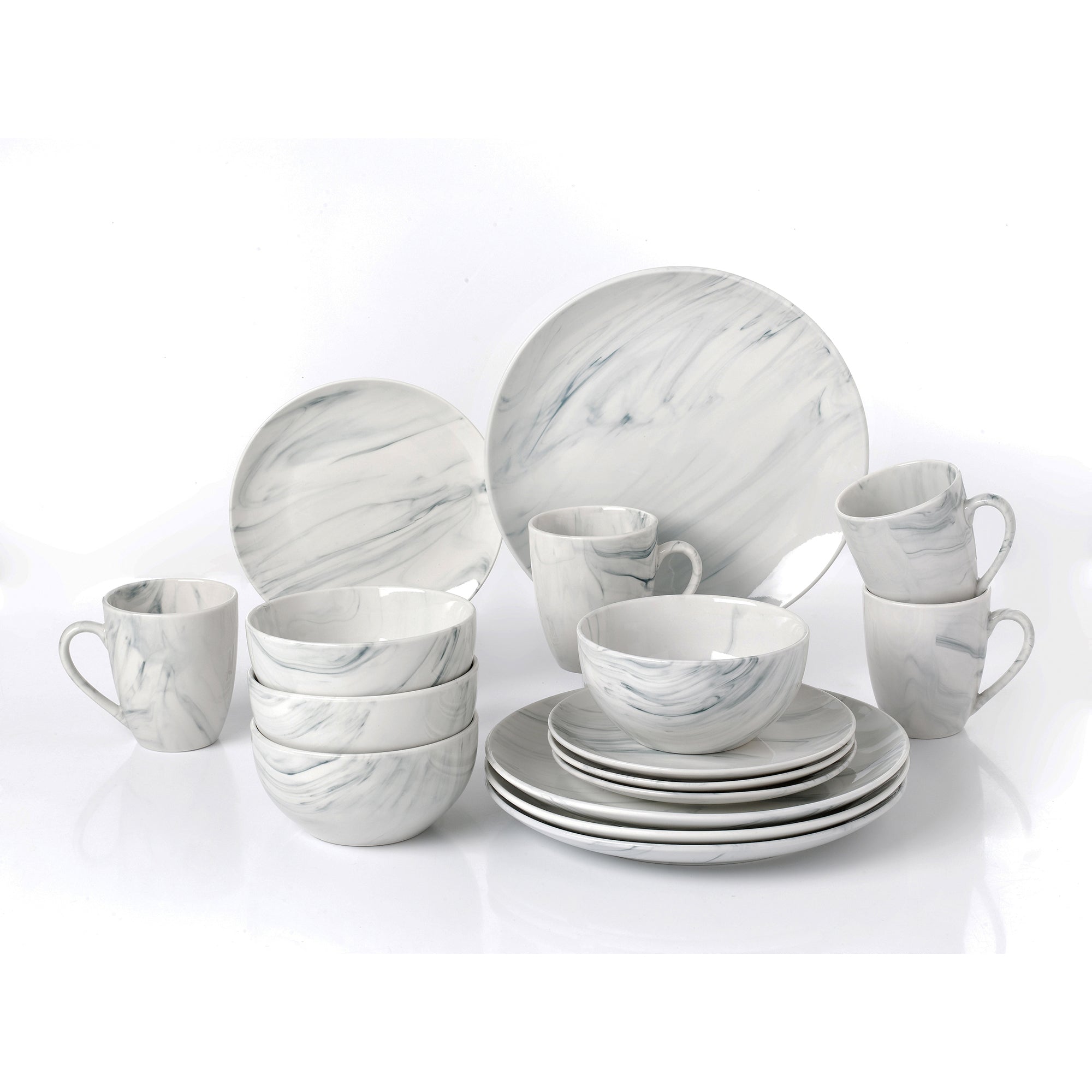 LH148 16pc Set/4 Marble Grey