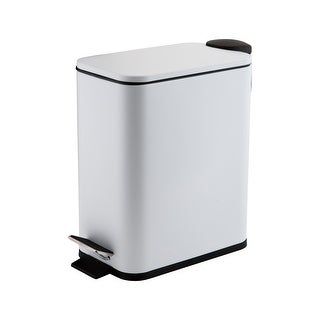 Trash Can 5 liter w/Step White
