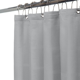 Shower Curtain Weave Gry Pattn