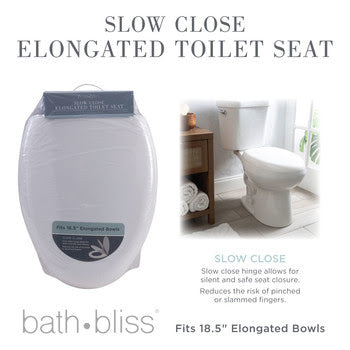 Toilet Seat Elongated White Pl