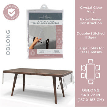 Clear Tablecloth 54 x 72 Kenne