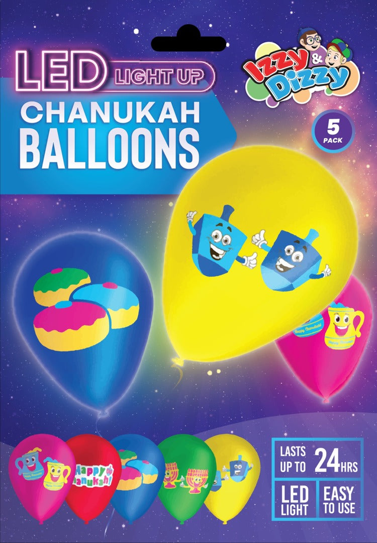 Chanukah Balloon LED 6ct