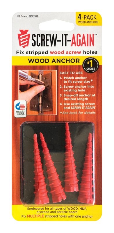 Screw-It-Again Wood Anchors 4p