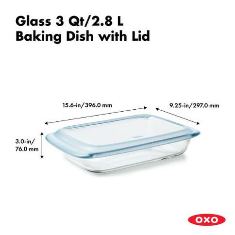 OXO GG Glass 3qt Rect. w/Lid