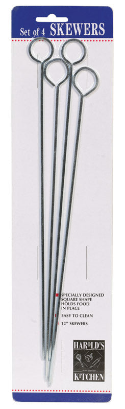 Skewers Chrome S/4  12"