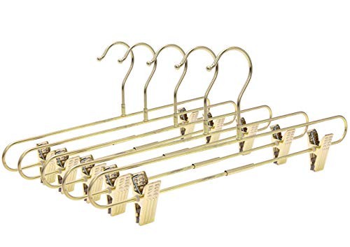 Hanger-Gold-Skirt-14"w/Clip 5c