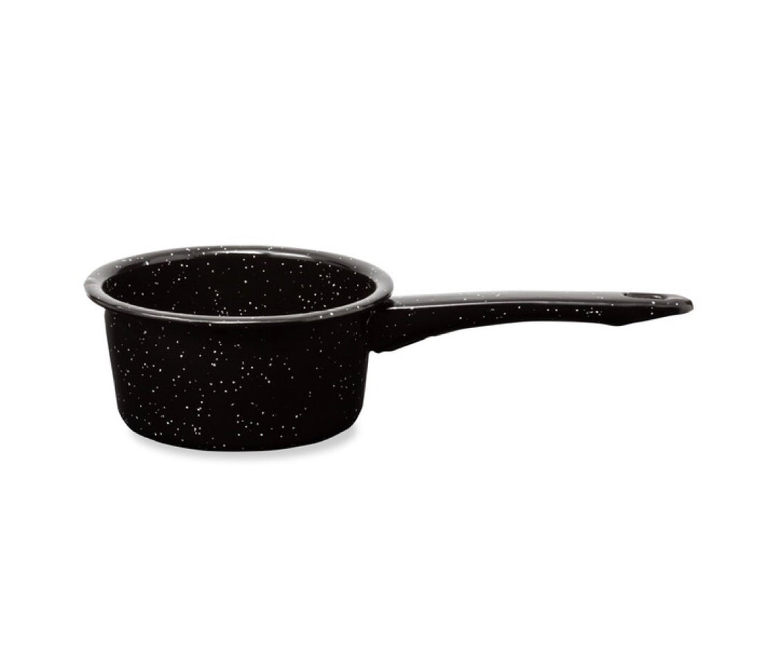 3qt Enamel Saucepan BLK