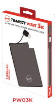 Power Bank Slim 3K Type-C+Micr
