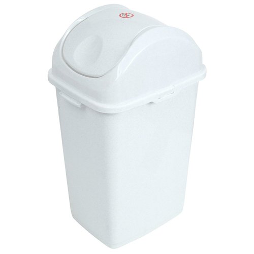 TrashCan 10 lt Swing White SP