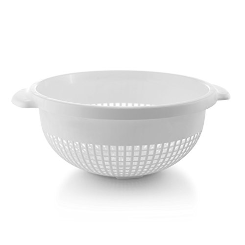 Colander w/Handle 8" White