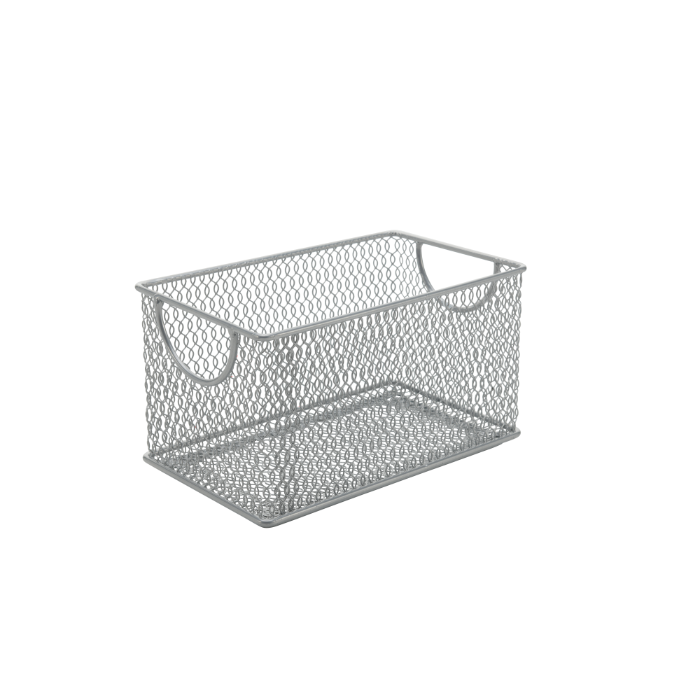 Mesh Basket 10x5x6 Silver YBM