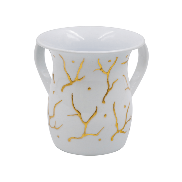 Washcup SS White/Gold 5½"