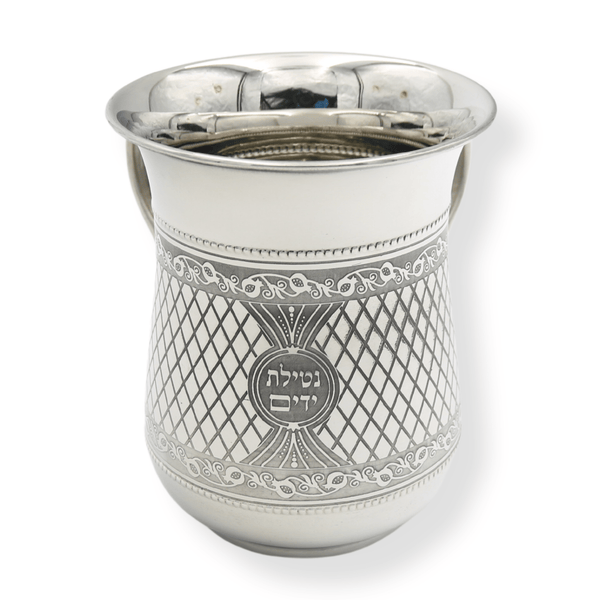 Washcup SS Etched w/Pomegranit