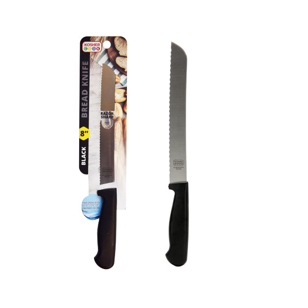 Bread Knife Serrated Black KC