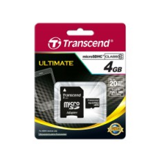 microSD 4GB Class 10 w/Adapter