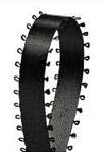 Ribbon Feather3/16"x25yd Blck