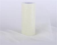 Tulle Glitter 6"x10yd Ivory