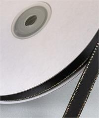 Ribbon Lurex 3/8"x50yd Blk/Gld