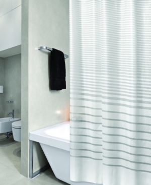 Shower Curtain PEVA White Stri