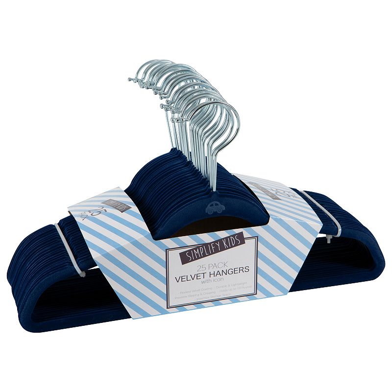Hanger-Child-Velvet-Navy 25pk