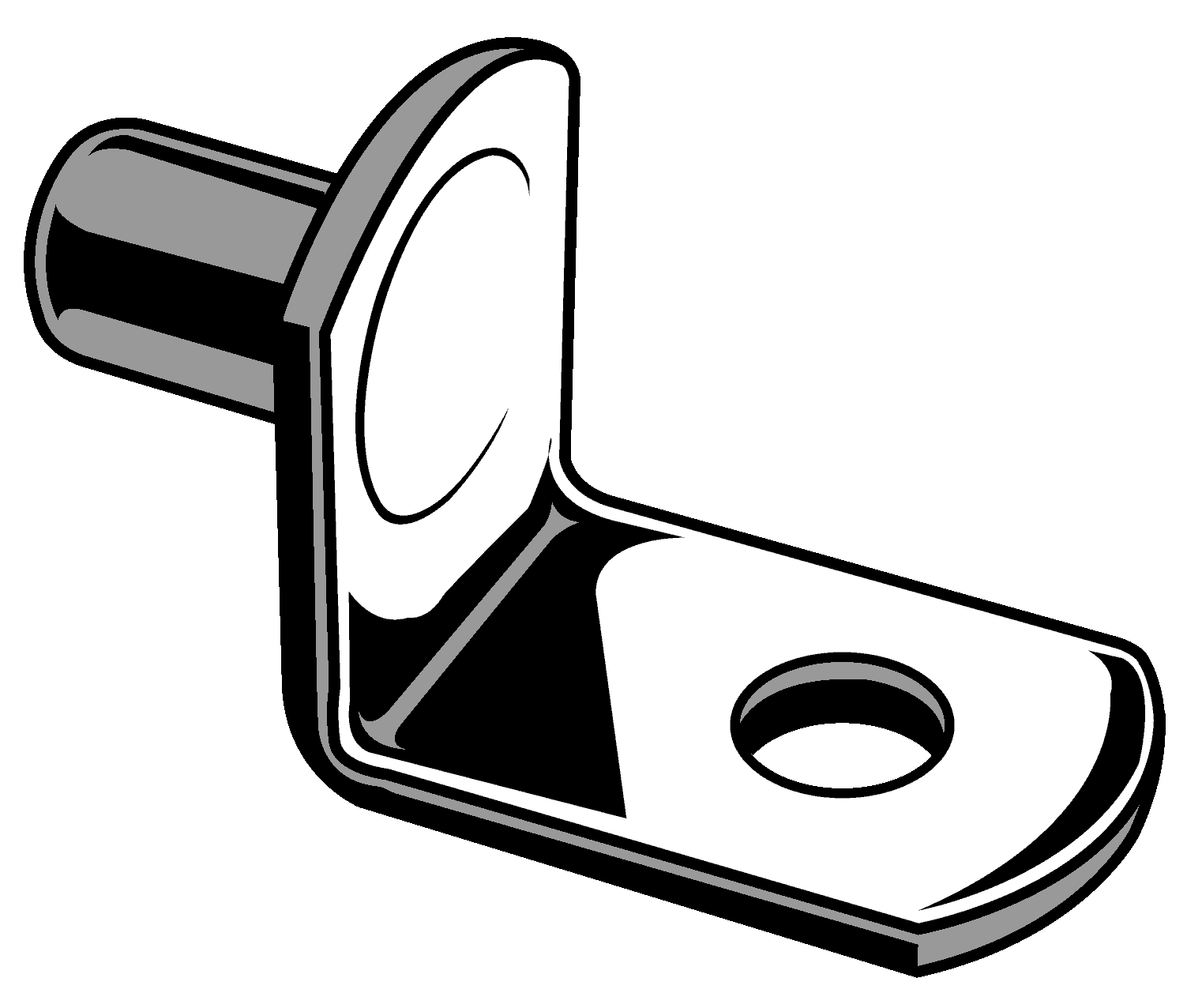 Shelf Pin 1/4" 'L' Nickl 20