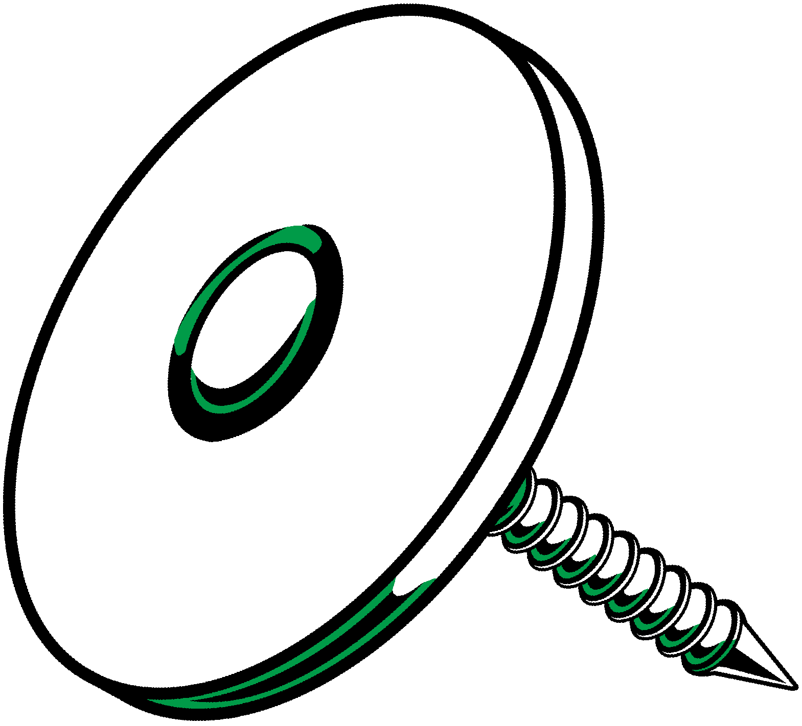 Plastic Cap Nails 1.25"  4 oz.