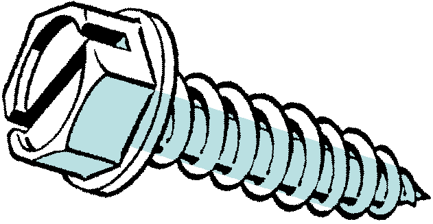 Sheet Metal Screw HEX 10x¾ 8ct