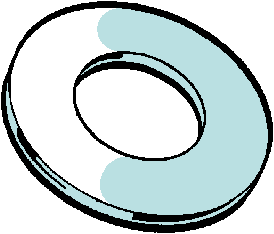 Flat Washers 1/4" 20ct