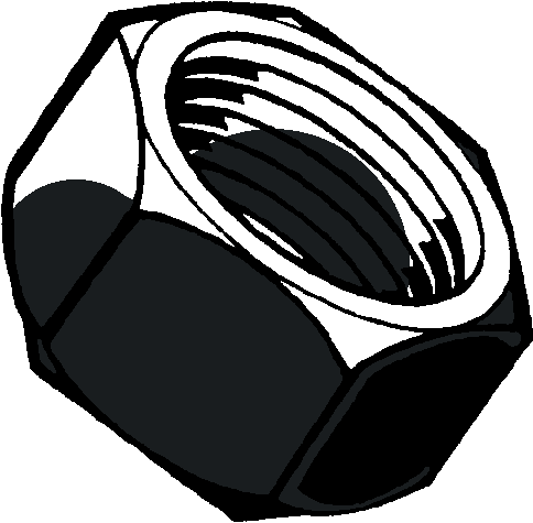 Hex Nut 5mm-.80 Metric 15ct BK