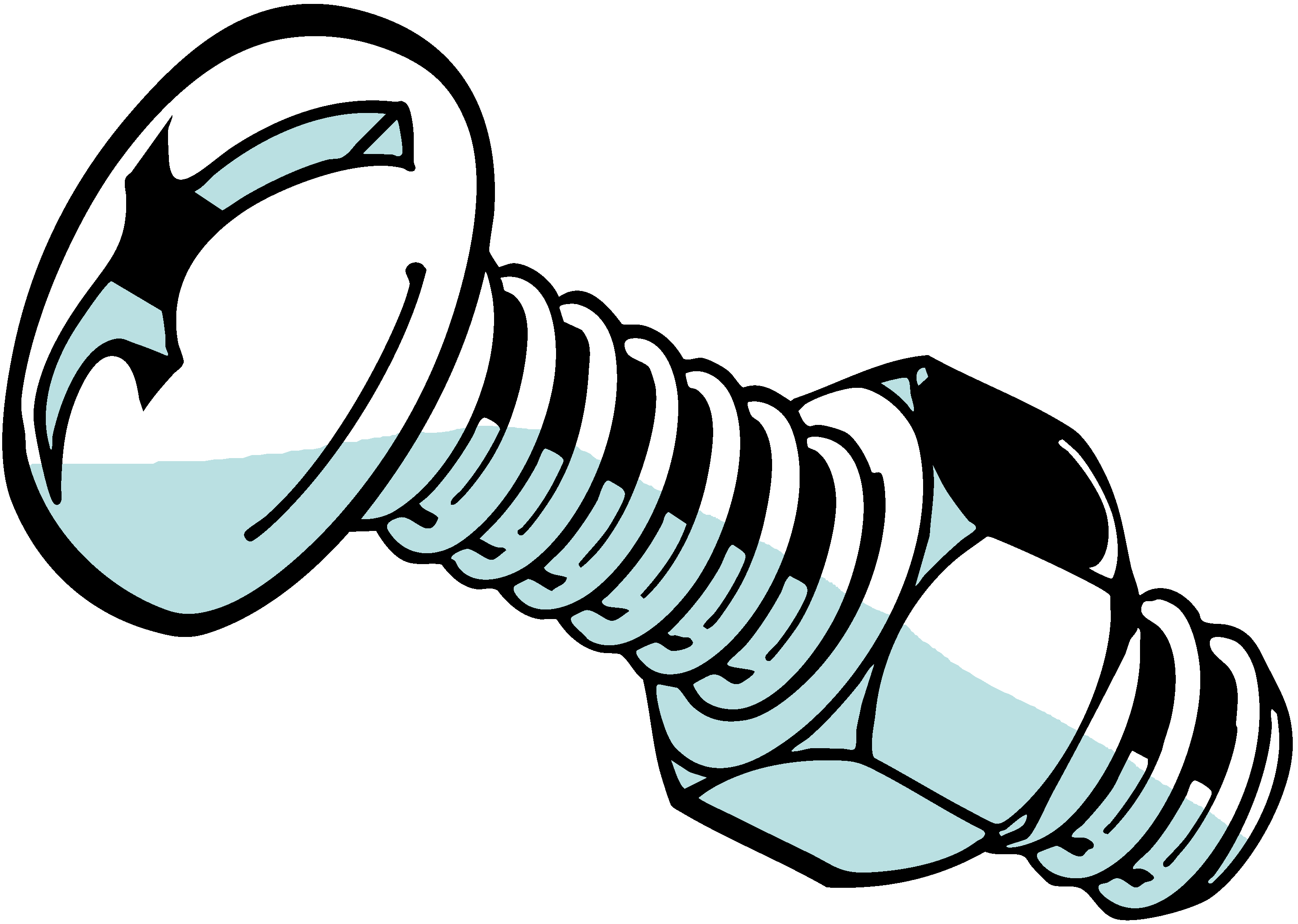 Machine Screw w/Nut 10-24x2