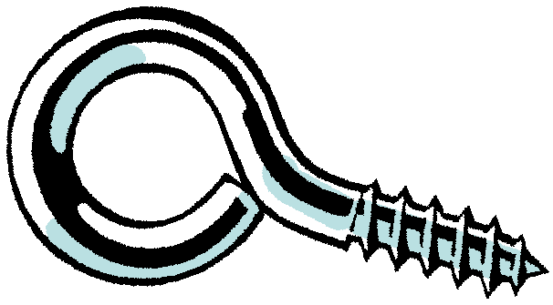 Screw Eye #8 x 1 5/8"    4ct